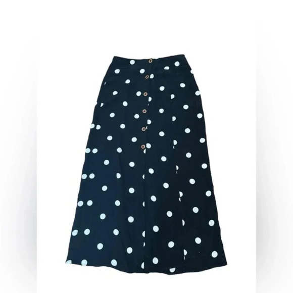 Free People Free People Retro Love Midi Skirt Black Size 0 - Picture 6 of 8